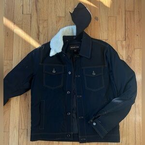 Michael Kors Coat w/ Removable Sherpa Collar. Lined Jacket w/ Recycled Down
